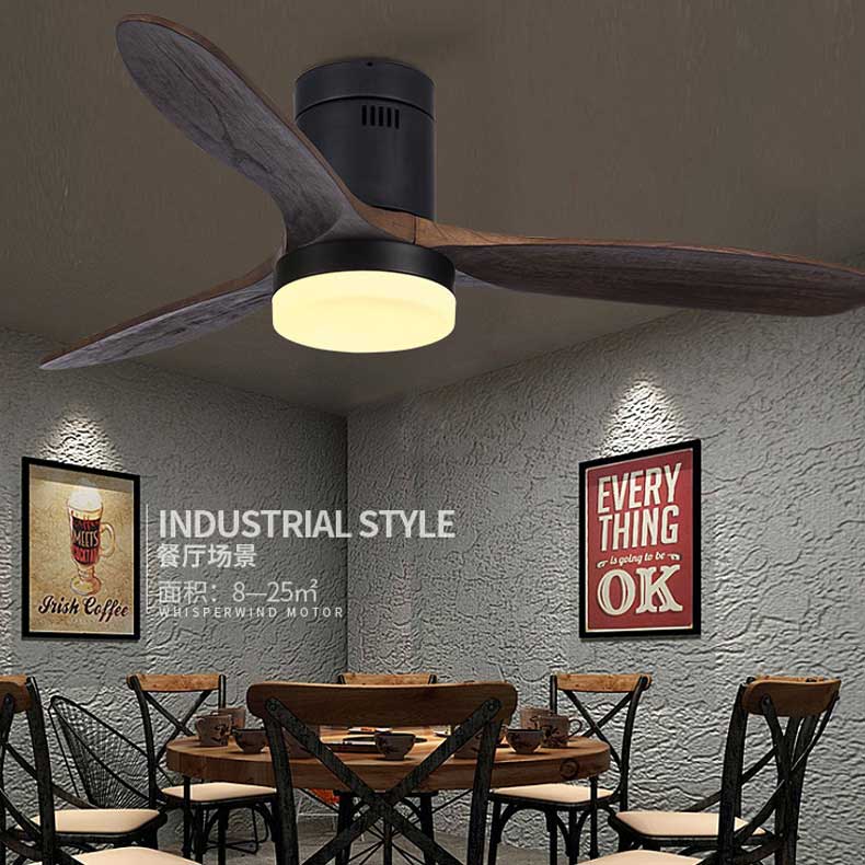 Luxury Wooden Pendant Fan - 42/52 - Inch Vintage Ceiling With Lights Remote Control And 3 Blades