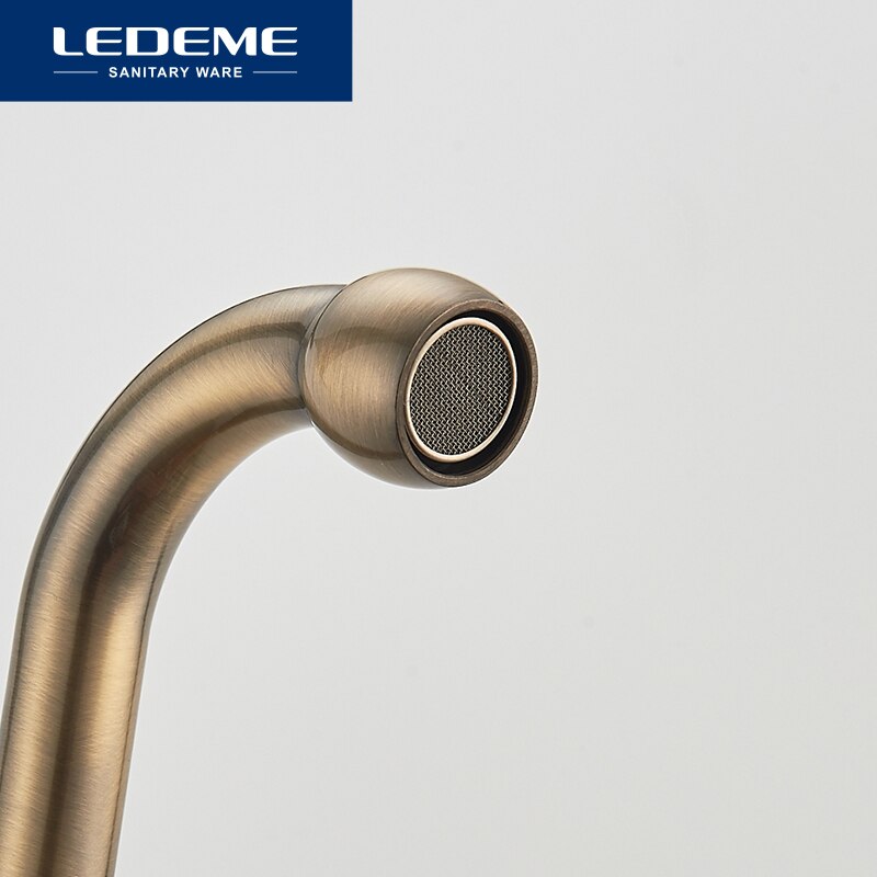 Europe Style Basin Kitchen Faucet Total Brass Bronze Finished Swivel Bathroom Mixer Tap Sink 360