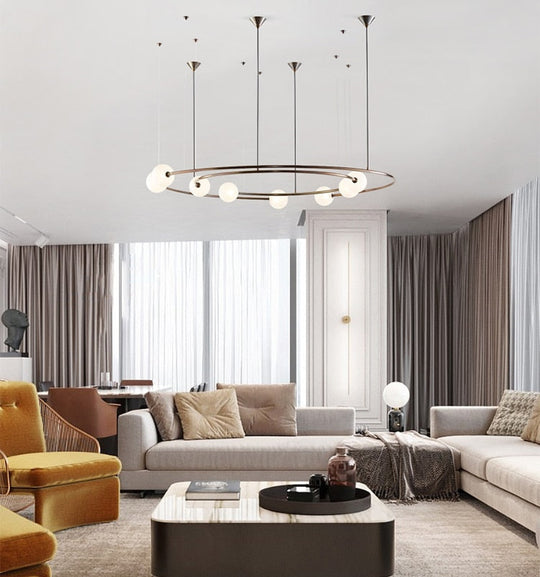 Modern Ball Pendant Chandelier - Stylish Lighting For Living Room Dining And Study Light