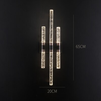 Post - Modern Crystal Led Wall Light Gold/Black Sconce Lamp Luminaire For Bedroom Living Room Stair