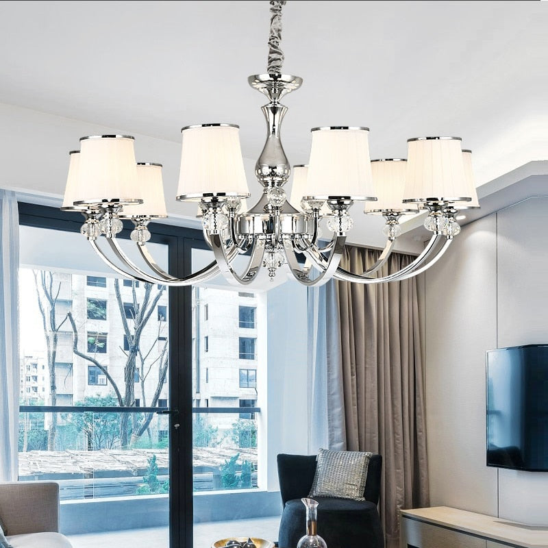 Modern Chrome Chandelier Lights For Living Room