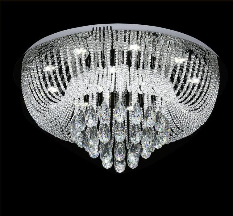 New Round Living Room Lamp Led Crystal Ceiling Curtain Bedroom Dining Ceiling Light