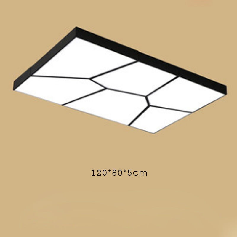 Modern Minimalist Led Ceiling Lamp Creative Geometric Black / White Dimmable Nordic Living Room