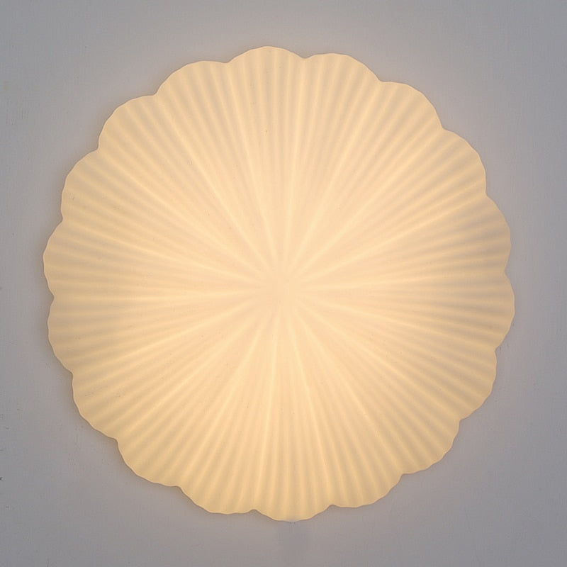 Modern Brief Personalized White Shell Design Ceiling Light Home Decoration Bedroom Lighting Glass