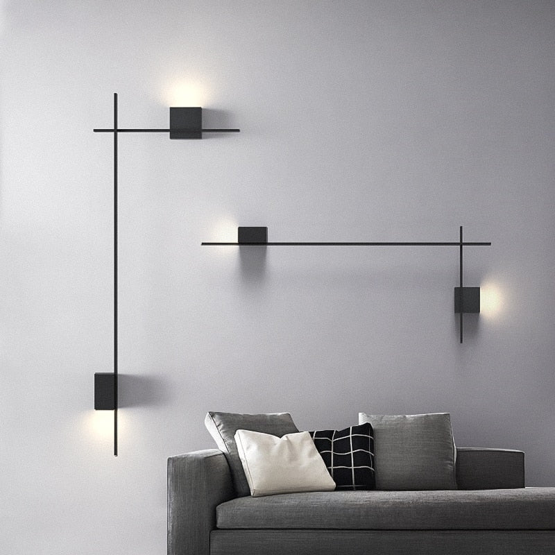 Minimalist Strip Combination Wall Lamp Living Room Sofa Background Stair Aisle Nordic Designer