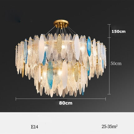 Art Deco Led Postmodern Glass Iron Chandelier Lighting Lustre Suspension Luminaire Lampen For