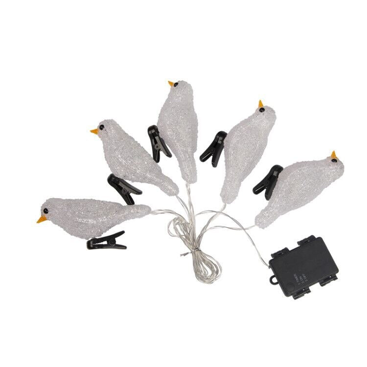 Led Solar Light Cute Bird Style Outdoor Waterproof Fairy Lights String Garden Courtyard Christmas