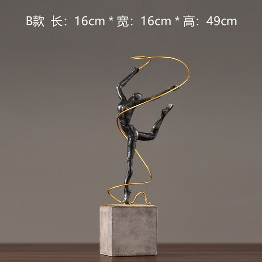 Artistic Gymnastics Female Athlete Sculpture: Home Decoration Accessories For Living Room And Gift