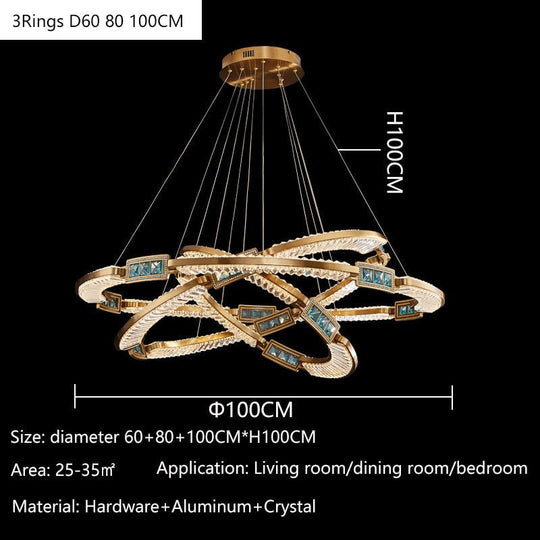 Brilliance Elysian: New K9 Crystal Led Chandelier - Nordic Modern Ceiling Fixture Suitable For