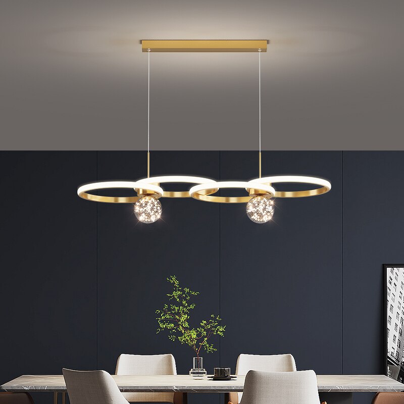 Modern Ceiling Chandeliers Led For Living Room Dining Table Lighting Simplicity Design Circle