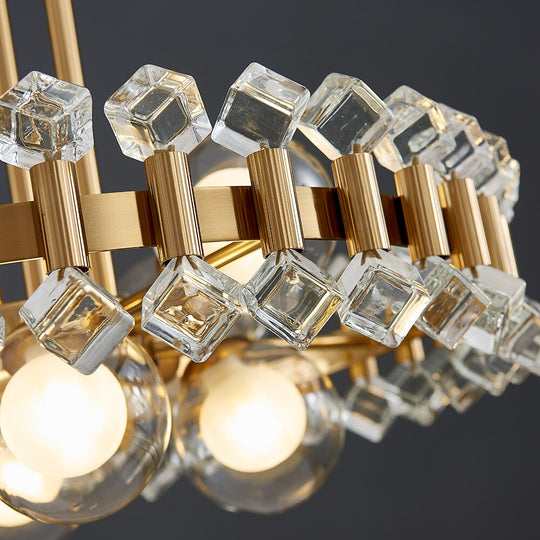 Newly Arrived Crystals Modern Chandelier For Living Room Home Decoration Gold Round Kitchen Fixture