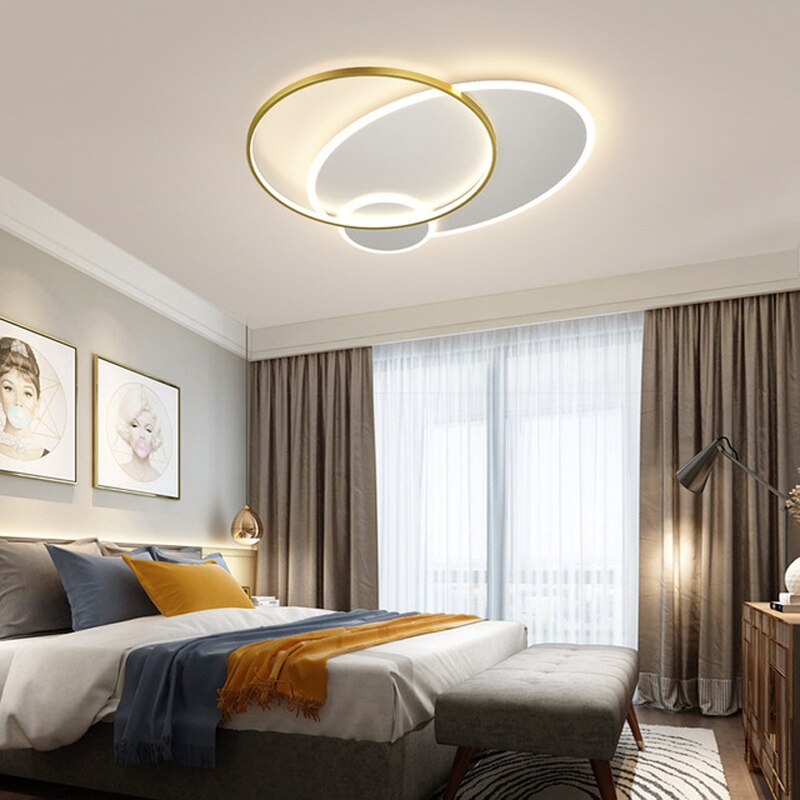 Modern Led Ceiling Lights Surface Mount Metal Chandelier For Foyer Living Room Bedroom Dining Lamp