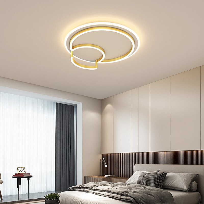 Modern Household Led Chandelier Lighting Simple Bedroom Ceiling Lamp Living Room Aluminum Creative