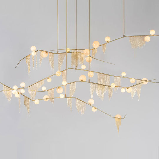 Celestial Charm: Nordic Glass Ball Led Chandeliers For Stylish Indoor Spaces Pendant Light