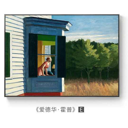 Edward Hopper Abstract Landscape Reproductions Canvas Posters 45X60Cm (No Frame) / E Wall Painting