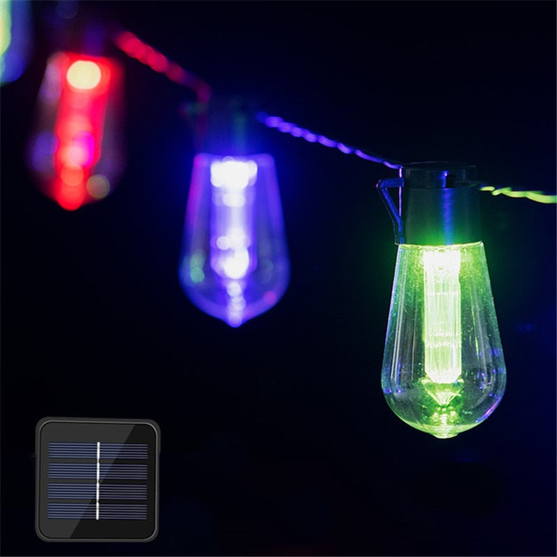 Fairy String Lights: Christmas Garland Bulbs For Gazebo And Garden Decorations Solar Color / 4.5M