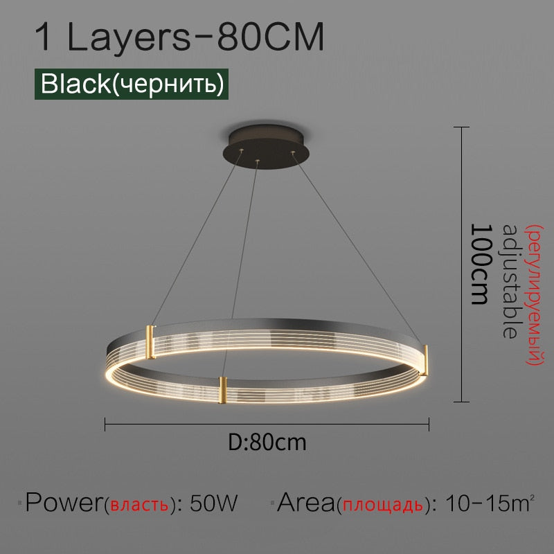 Living Room Chandelier Simple Modern Led Lighting Creative Nordic Luxury Restaurant Bedroom Lamp