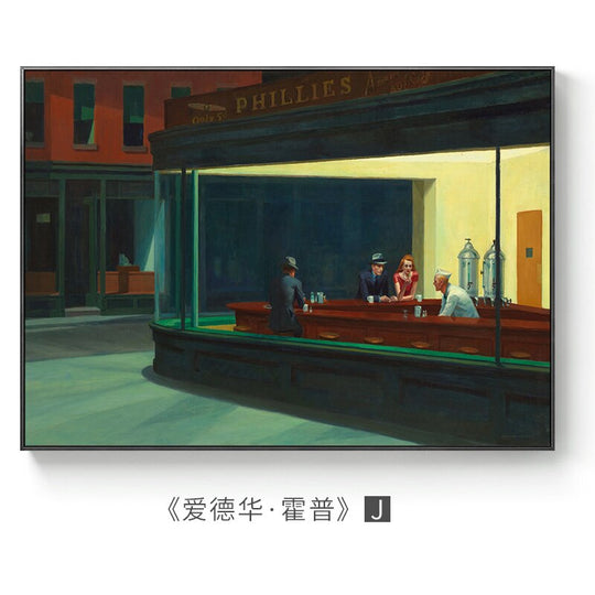 Edward Hopper Abstract Landscape Reproductions Canvas Posters 45X60Cm (No Frame) / J Wall Painting