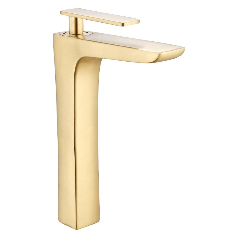 Brass Single Lever Hot And Cold Chrome/Gold Tall Bathroom Basin Faucet Sink Tall Sink Faucet