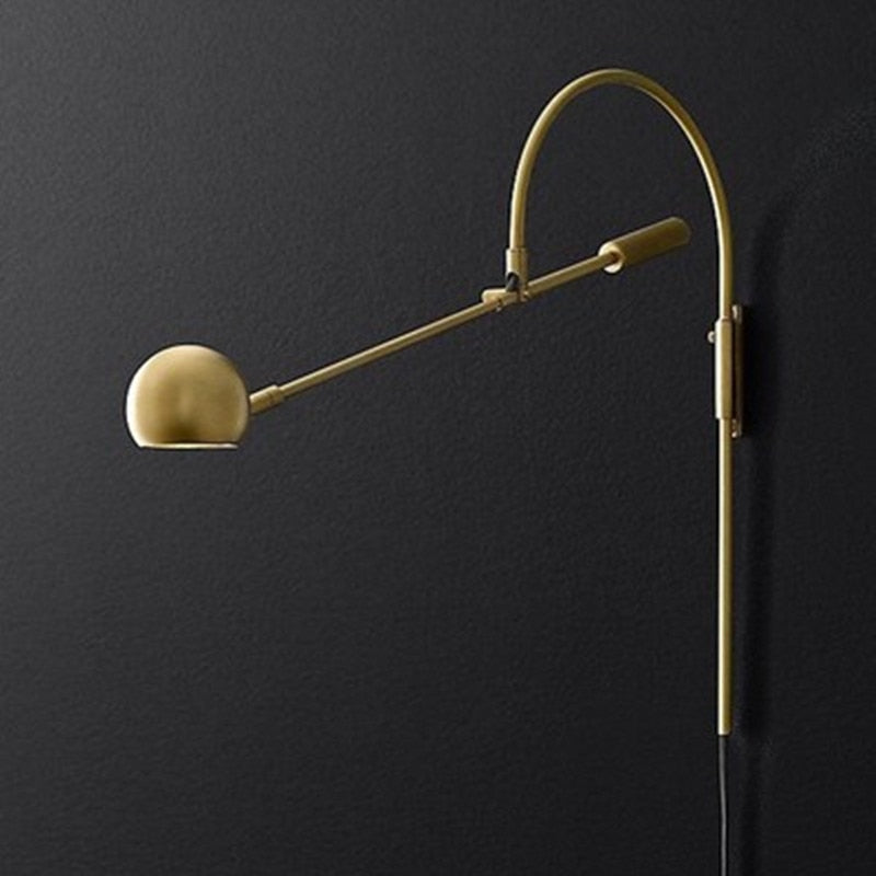 Post - Modern Style Creative Rotating Wall Lamp Art Design Parlor Bedside Study Led