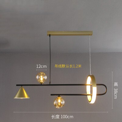 Modern Led Glass Ball Gold Black Pendant Light Gold A / Amber Glass Cold White