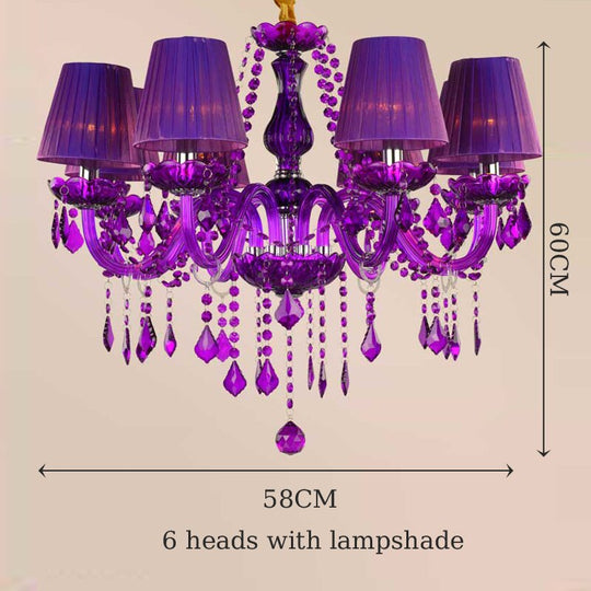 E14 Luxury Crystal Chandelier Green Wedding Parlor Bedroom Villa Suspension Light Hotel Restaurant