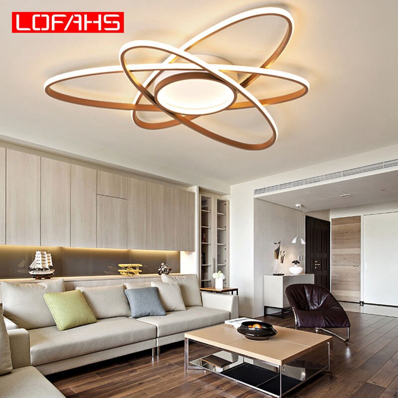 Modern Led Chandelier For Living Room Bedroom Aluminum Creative Design Remote Control Home Lighting