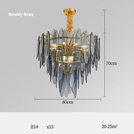 Art Deco Led Postmodern Glass Iron Chandelier Lighting Lustre Suspension Luminaire Lampen For