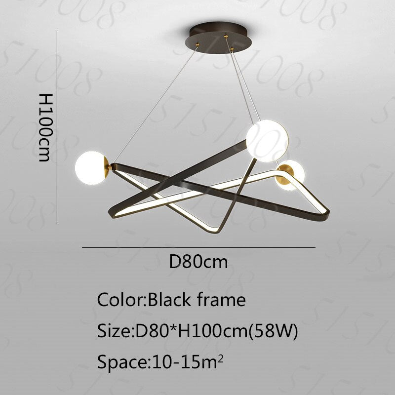 Nordic Led Chandellier Indoor Lighting Fixtures Modern For Living Room Dining Ktichen Hanging Lamp