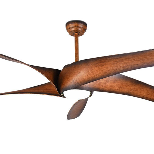 60 - Inch Nordic Brown Vintage Ceiling Fan - Features Led Lights And Remote Control Ideal For