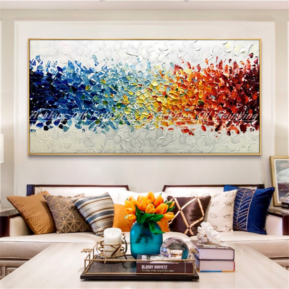Handcrafted Large Abstract Oil Painting - Modern Home Decor Canvas Art Printings