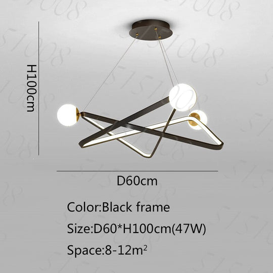 Nordic Led Chandellier Indoor Lighting Fixtures Modern For Living Room Dining Ktichen Hanging Lamp