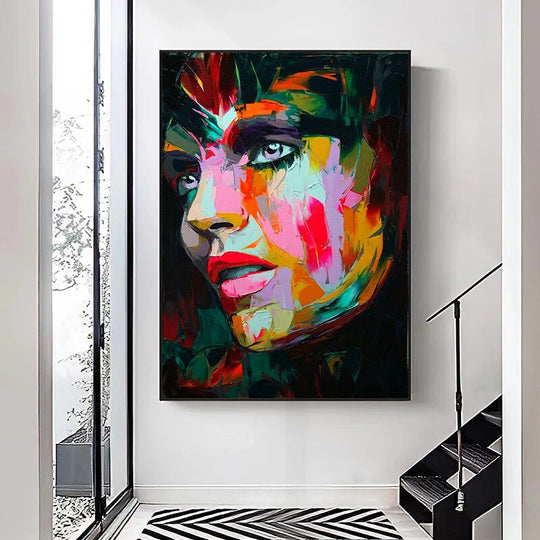 Abstract Woman Portrait Graffiti Canvas - Modern Art For Living Room Decor Printings