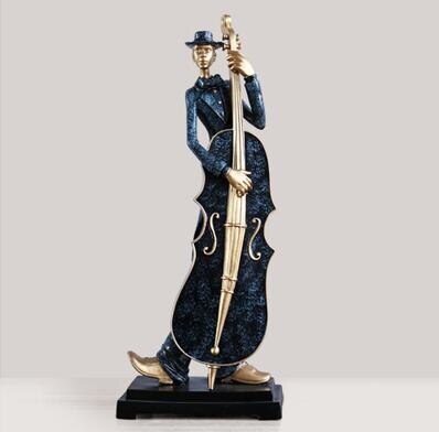 Resin Musician Band Statues: Artistic Home And Cafe Decor For Music Enthusiasts B Decor