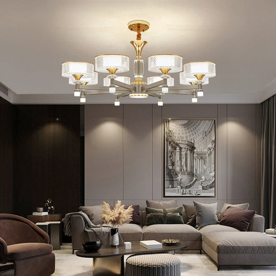 Modern Remote Dimmable Led Chandelier Lighting Living Room Decor Chandeliers Lamp Bedroom Hanging