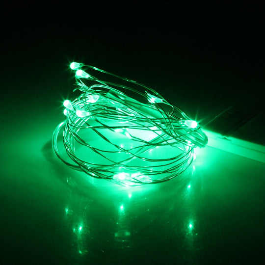 Battery Powered 1M / 2M/3M Diy Led String Light Mini Fairy Lights For Gazebo And Outdoor Use Green