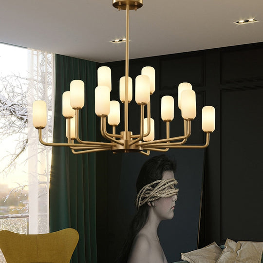 Industrial Elegance Copper Chandelier For Modern Living Spaces Ceiling Light