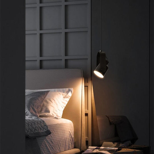 Japanese Style Modern Minimalist Art Bedside Hanging Pendant Light Chandelier Lighting