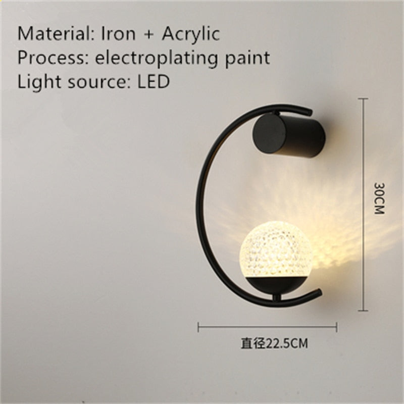 Luxury Creative Led Bedside Wall Lamp G / Warm White (2700 - 3500K) Wall Light