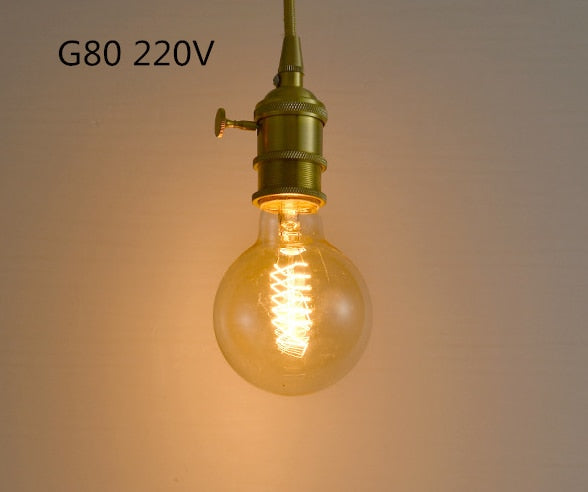 Edison Bulb E27 40W 60W 80W C35 St64 T45 Bt53 A60 G80 G95 G125 Filament Incandescent Light Ampoule