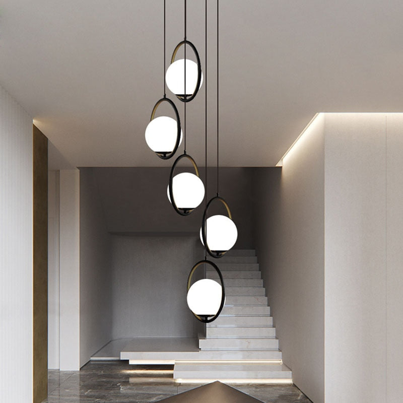 Nordic Glass Ball Led Pendant Lights - Elegance And Warmth For Living Room Kitchen Restaurant More