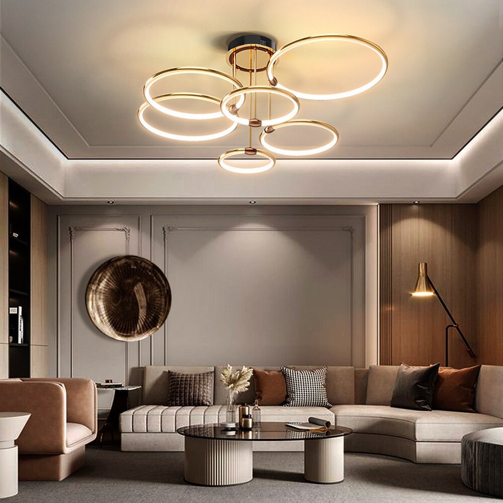 Gold Luxury Circle Ceiling Light Pendant: A Captivating Statement Piece For Your Living Space