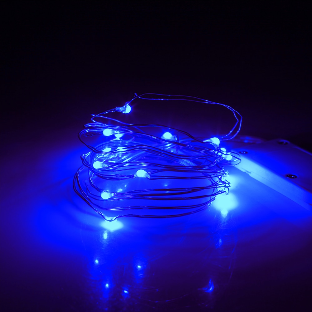 Battery Powered 1M / 2M/3M Diy Led String Light Mini Fairy Lights For Gazebo And Outdoor Use Blue