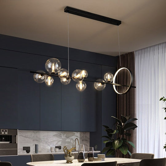 Vintage Led Pendant Lamp Industrial Modern For Living Room Dining Table Kitchen Black Chandelier
