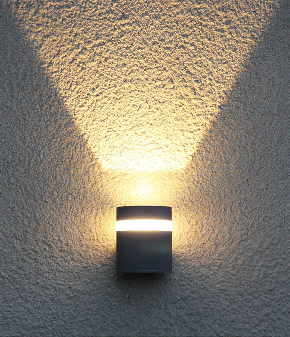 Modern Led Wall Light Outdoor Ip65 Waterproof Aluminum Black Lamps Porch Garden Lamp 6W 12W 110V