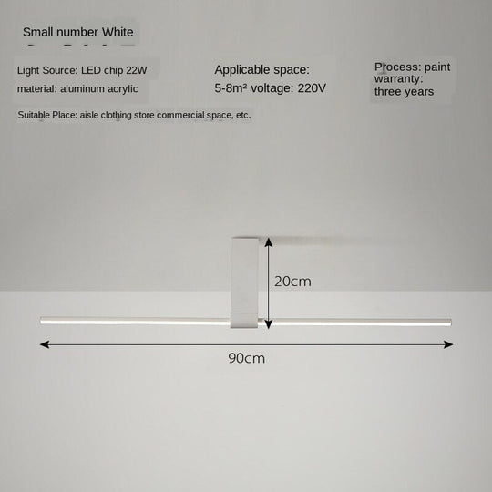Nordic Simple Strip Led Ceiling Lamp Modern Minimalism Creative Corridor Restaurant Celling Light