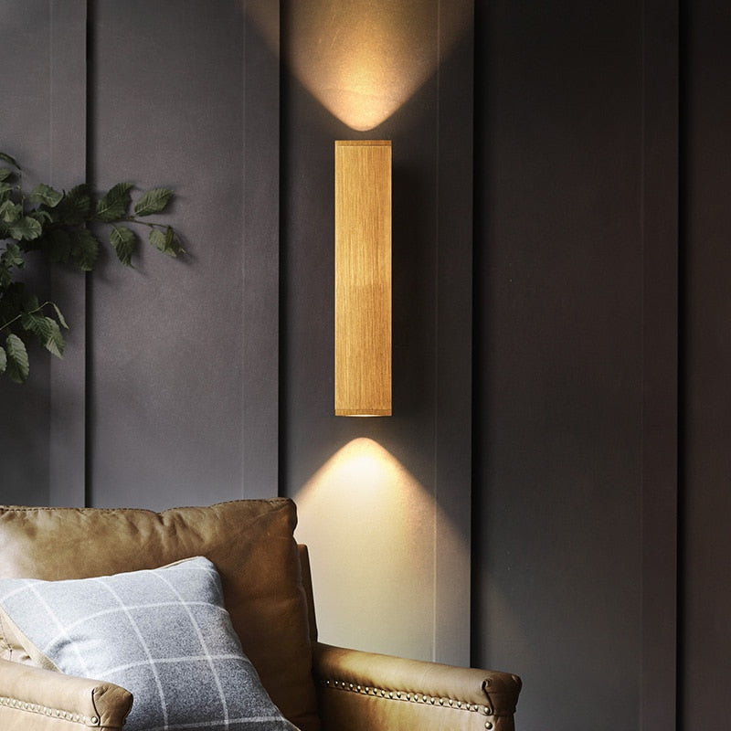 Nordic Rectangular 6/10/14W Led Art Black Wall Lamp Brushed Gold/Silver Mounted Lamps Hotel Bedroom