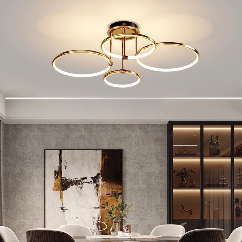 Gold Luxury Circle Ceiling Light Pendant: A Captivating Statement Piece For Your Living Space