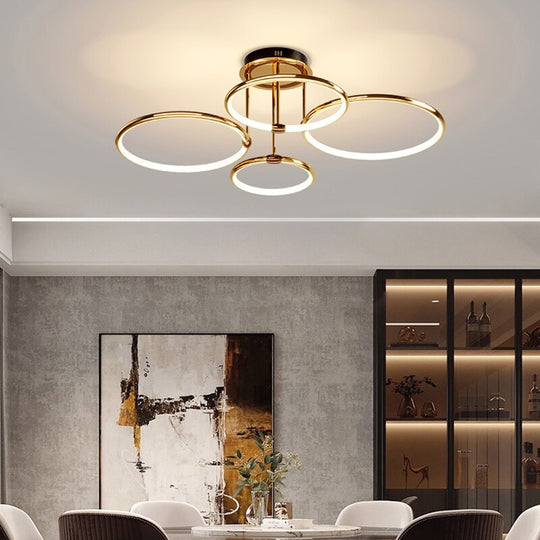 Gold Luxury Circle Ceiling Light Pendant: A Captivating Statement Piece For Your Living Space