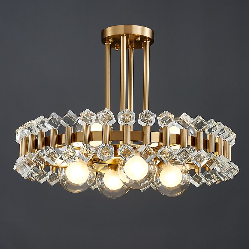 Newly Arrived Crystals Modern Chandelier For Living Room Home Decoration Gold Round Kitchen Fixture